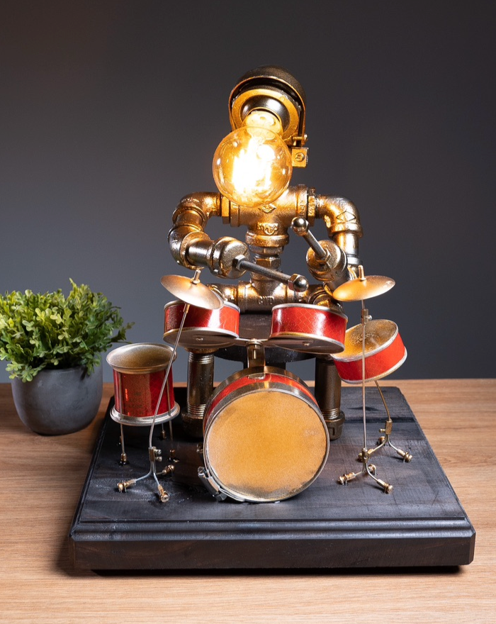 Artisanal Glow Drums Lamp